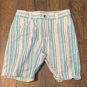 Janie and Jack linen blend‎ Striped Shorts 24 - 2T vintage convertible rare htf